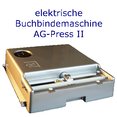 elektrische Buchbindemaschine zum Binden von Buchbindemappen mit Metallkanal