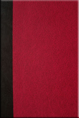 # 2105 Granat, Lederprägung mit schwarzem Buchrücken
